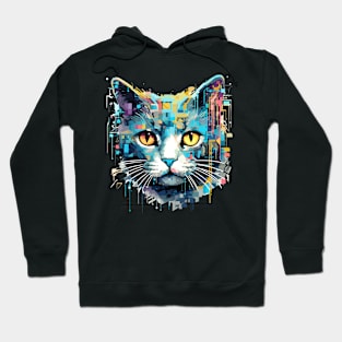 Cat Pet World Animal Lover Furry Friend Abstract Hoodie